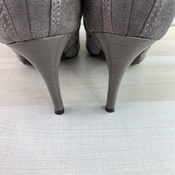 Amelia Grace Grey Knee High Boots - Picture 6 of 15